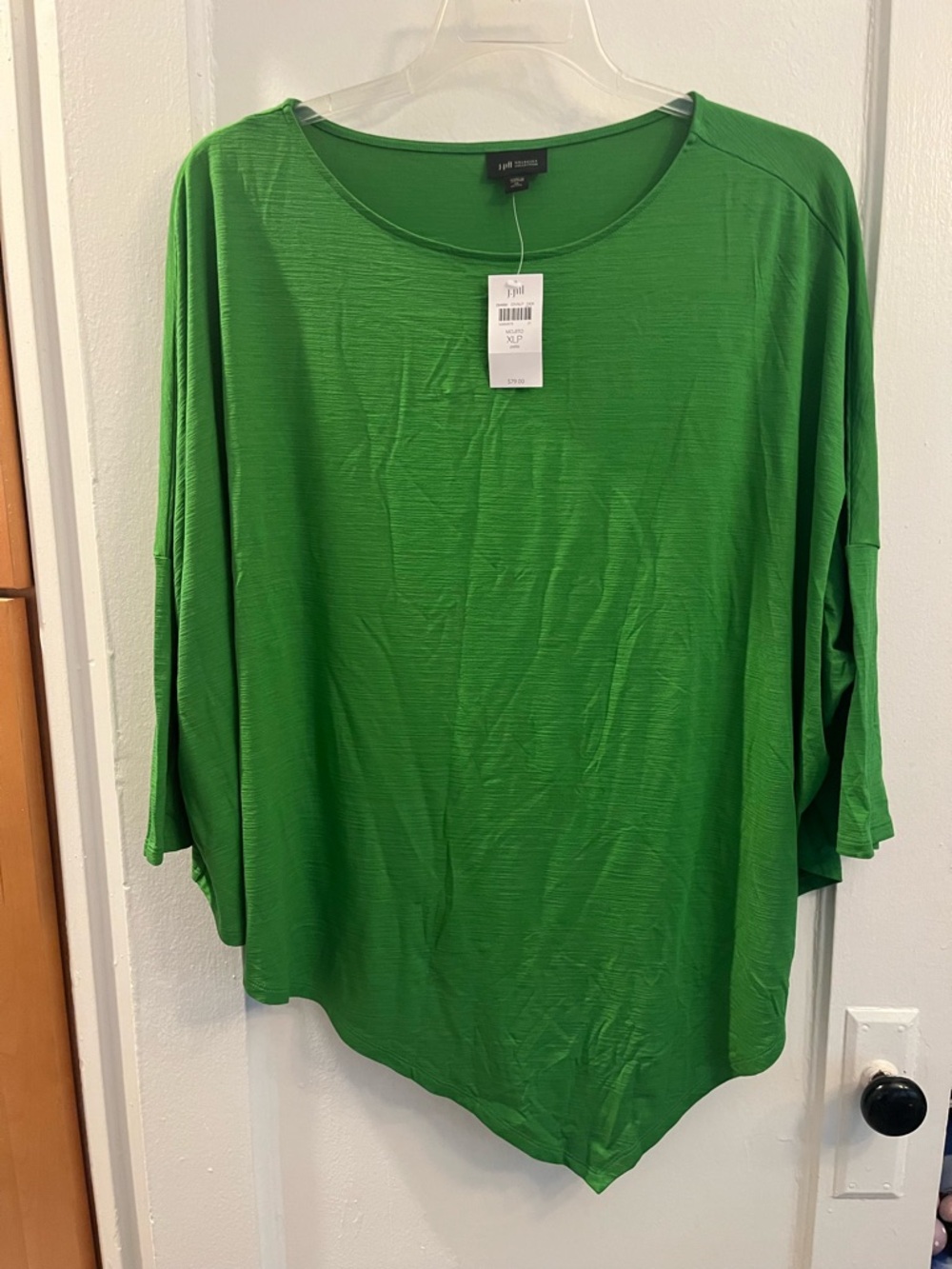 J. Jill Bright Green Relaxed Scoop Neck Tunic